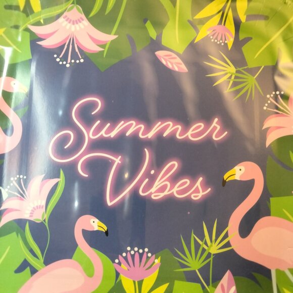 Pink Flamingo Paper Plates Summer Vibes 12 9 x 9 inch - Picture 5 of 6